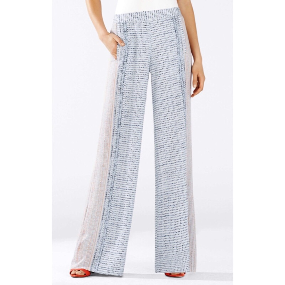 BCBGMAXAZRIA Printed wise legged pants